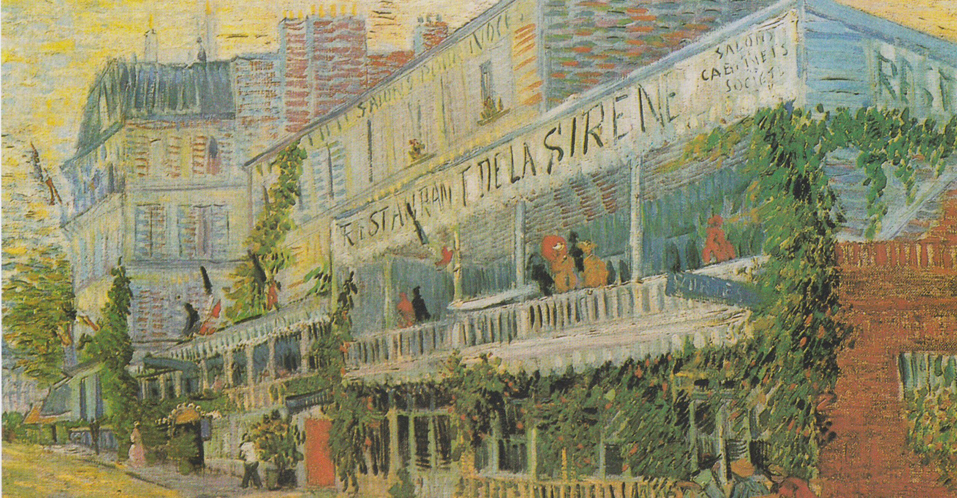 Vincent Van Gogh – Le Restaurant de la Sirène à Asnières en 1887 – huile sur toile – H. 54,0 ; L. 65,5 cm. Legs de Joseph Reinach, 1921