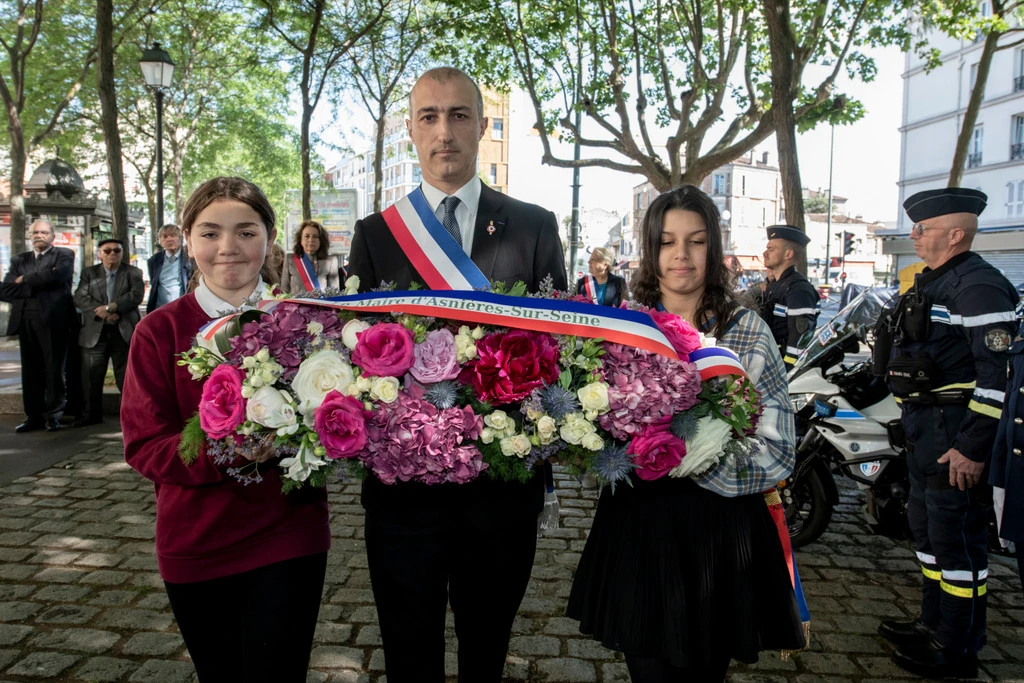 Photo commémorative du 78ème anniversaire du 8 mai 1945 à Asnières-sur-Seine