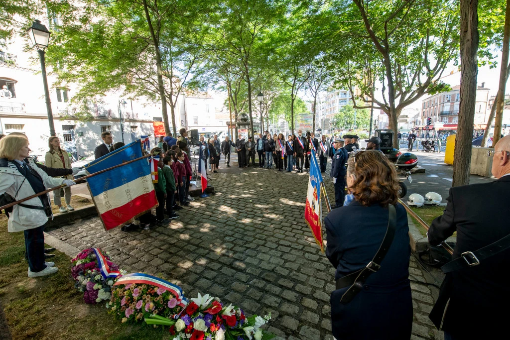 Photo commémorative du 78ème anniversaire du 8 mai 1945 à Asnières-sur-Seine