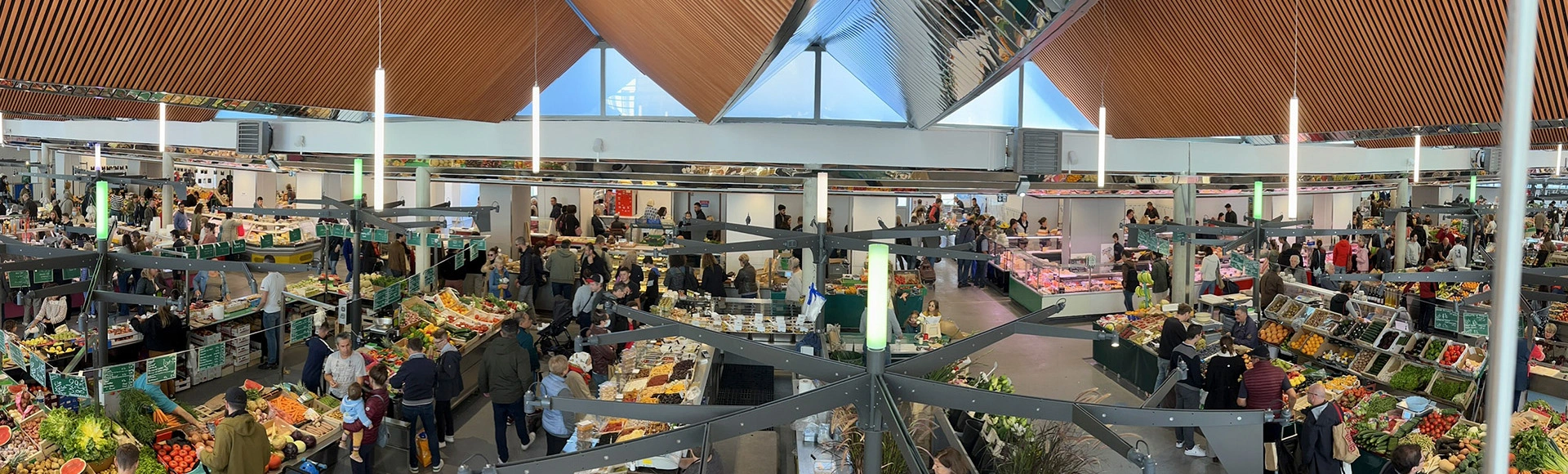 Visuel décoratif représentant une halle de marché à Asnières-sur-Seine.