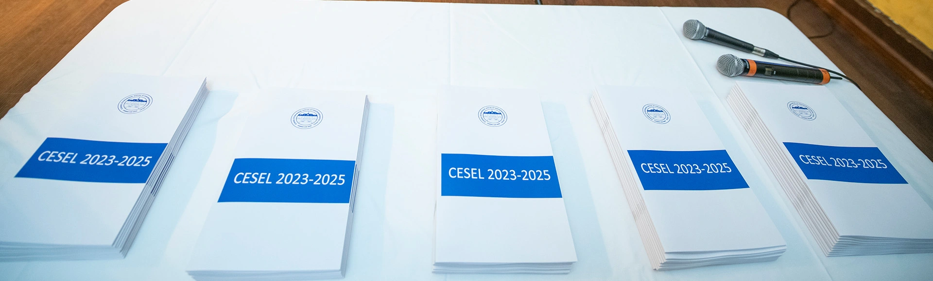 Visuel décoratif représentant des brochures du CESEL d'Asnières-sur-Seine.