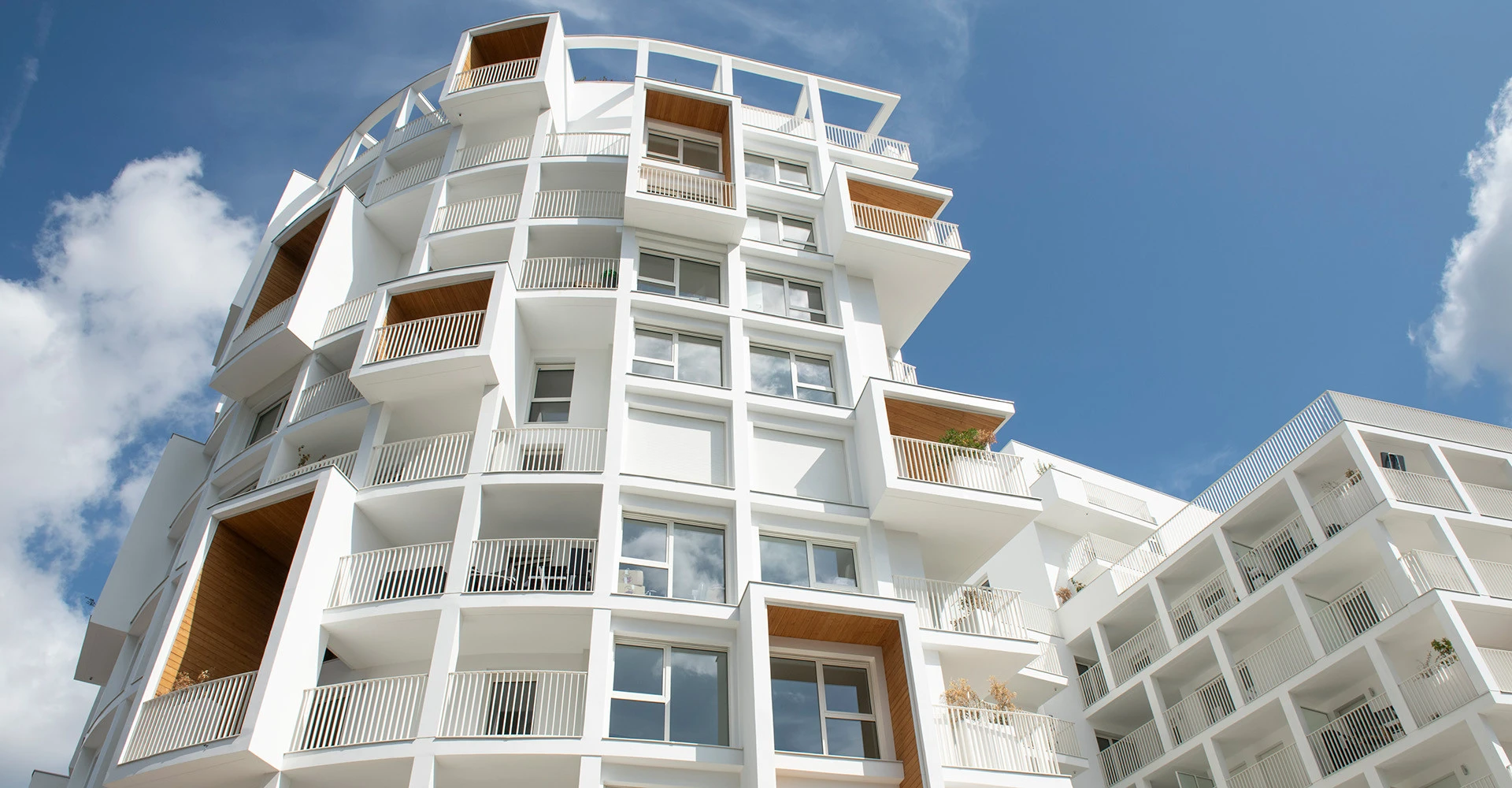 Visuel décoratif représentant des immeubles d'habitation à Asnières-sur-Seine.