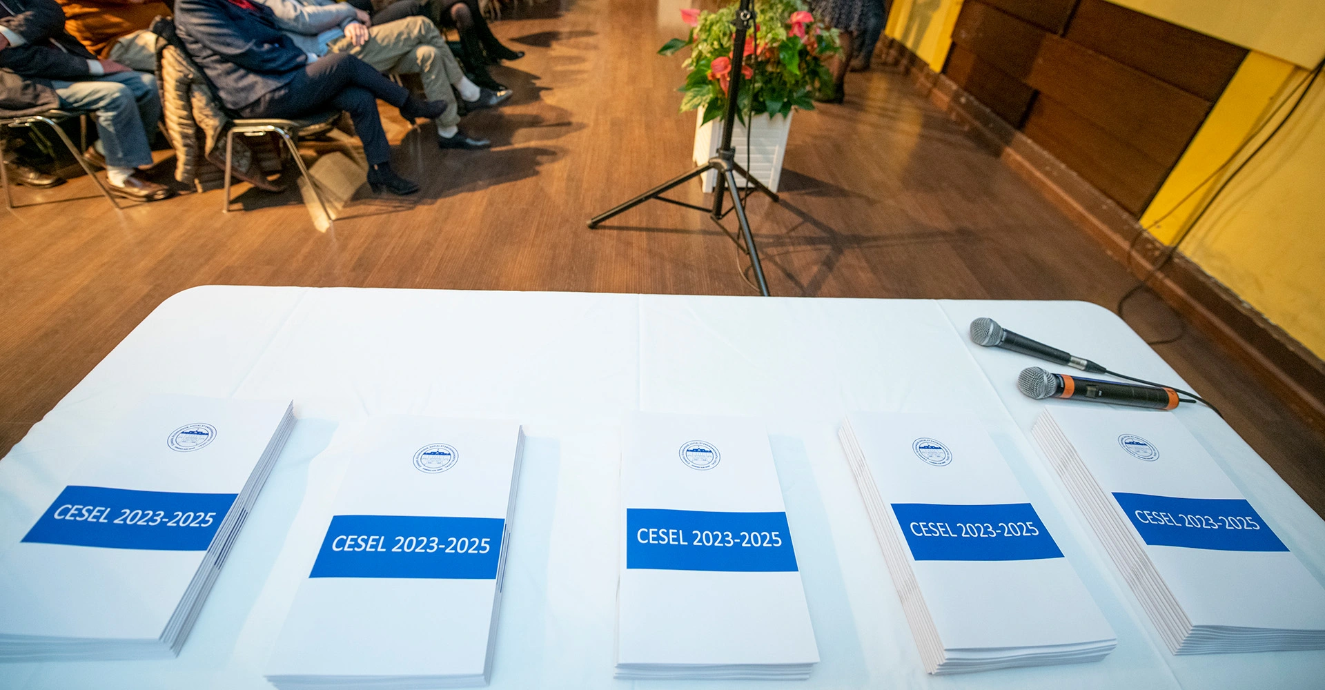 Visuel décoratif représentant des brochures du CESEL d'Asnières-sur-Seine.