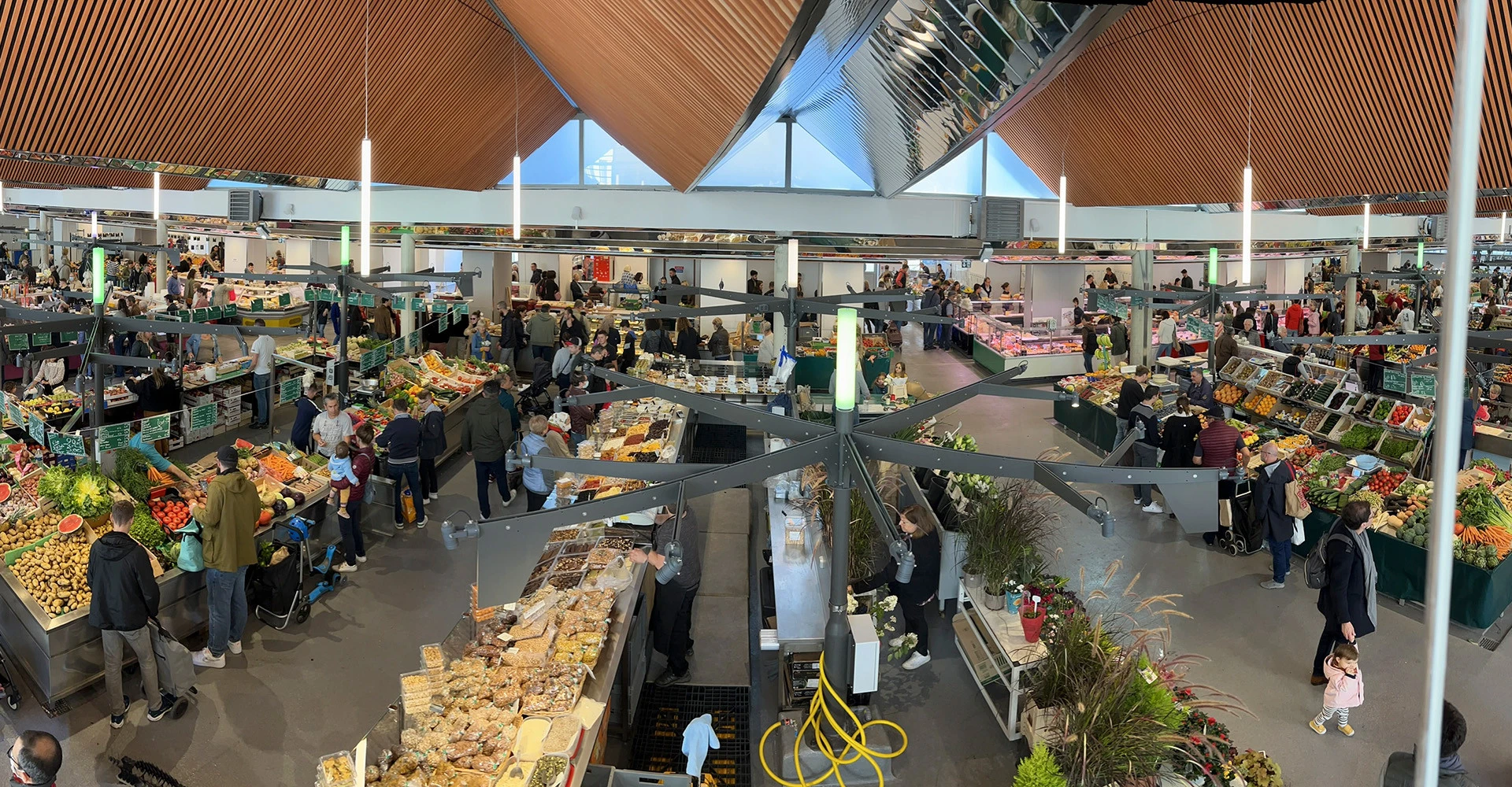 Visuel décoratif représentant une halle de marché à Asnières-sur-Seine.