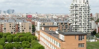 Visuel décoratif représentant une vue générale du paysage d'Asnières-sur-Seine.