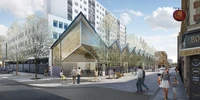 Visuel décoratif représentant la halle de marché d'Asnières-sur-Seine.