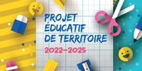 Visuel décoratif représentant le la page de garde du projet éducatif du territoire.