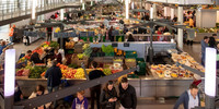 Visuel décoratif représentant une halle de marché à Asnières-sur-Seine.