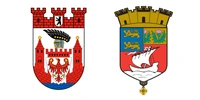 Visuel décoratif représentant les blasons de la ville d'Asnières-sur-Seine et de Berlin-Spandau.