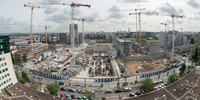 Photo décorative représentant des travaux à Asnières, avec des grues.