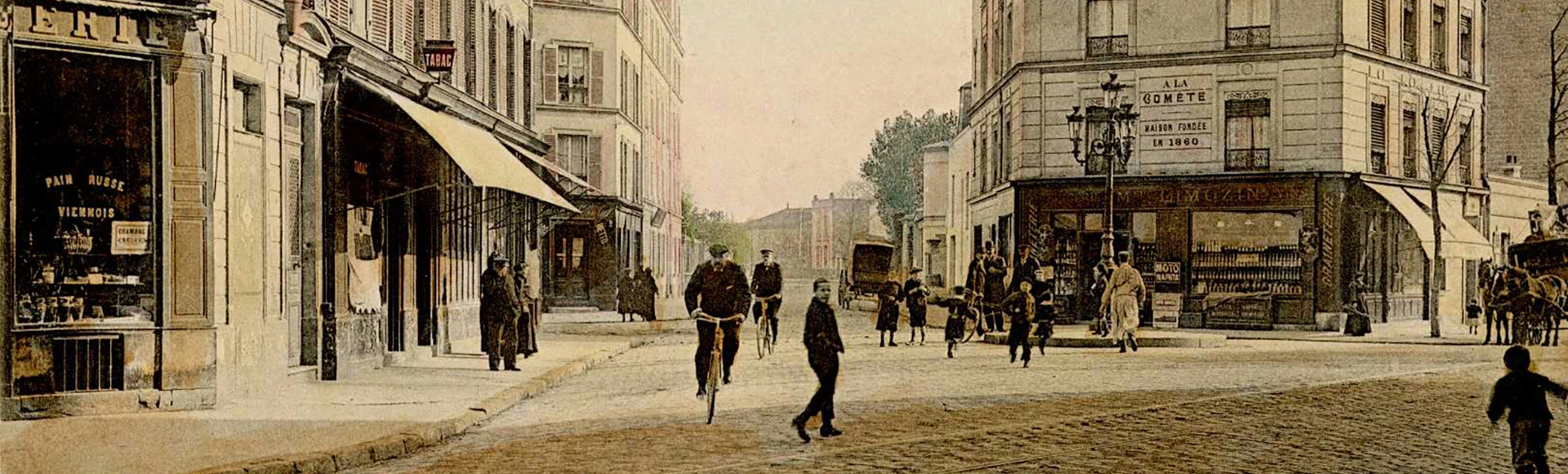 Visuel décoratif représentant une photo ancienne d'Asnières-sur-Seine.