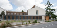 Visuel décoratif représentant le bâtiment du Cèdre à Asnières-sur-Seine.
