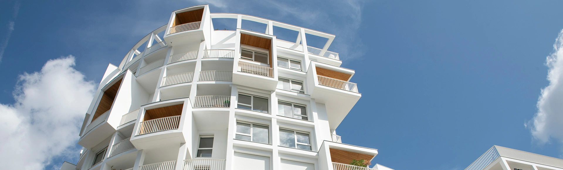 Visuel décoratif représentant des immeubles d'habitation à Asnières-sur-Seine.